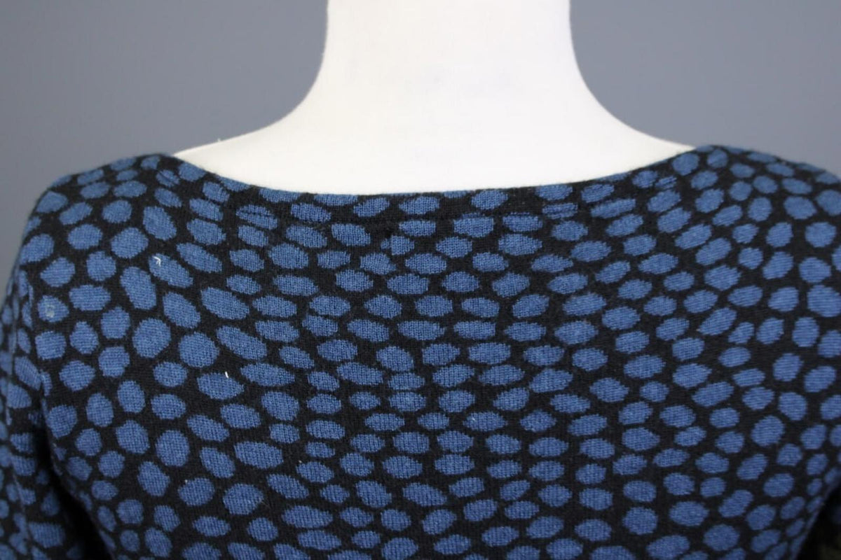 OLEANA ESPELAND Multicolor Printed Silk Wool Knit Tunic Pullover Sweater – Size XS