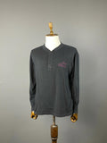Vintage Men BEST COMPANY Black Button Long Sleeve T-Shirt – Size L