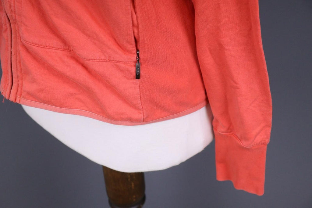 PARAJUMPERS Orange 100%Cotton Raglan Sleeve Drawstring Full Zip Hoodie – Size 2XL