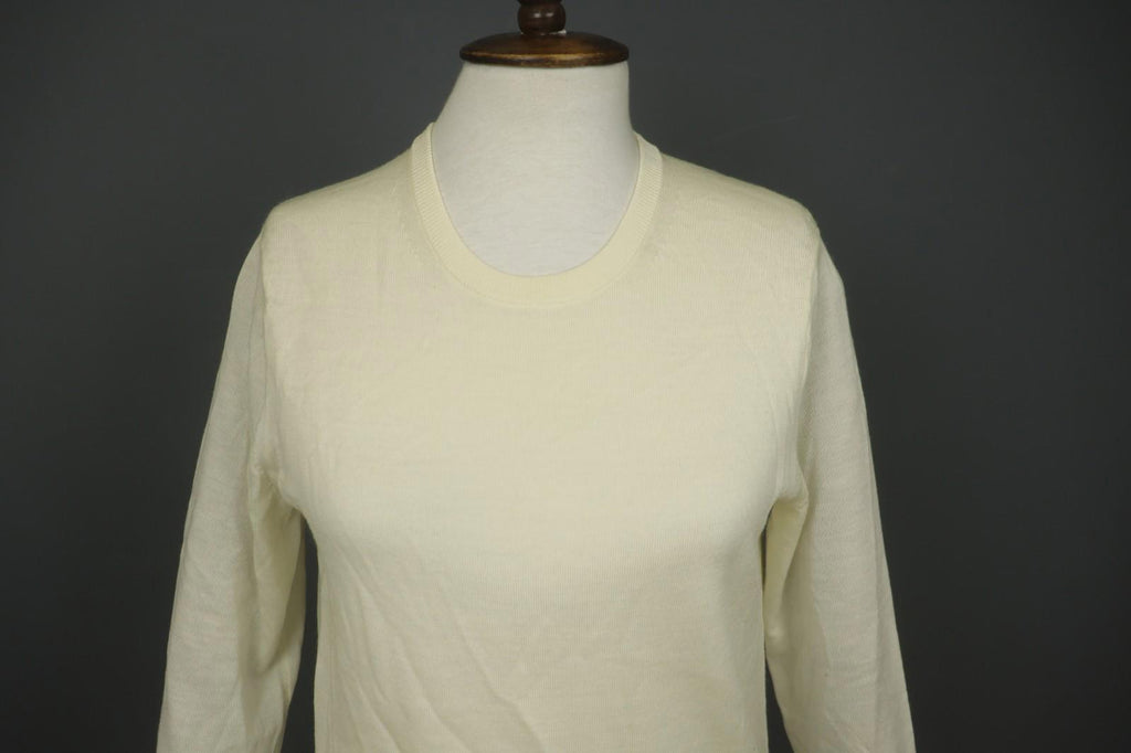 LA MAILLE SEZANE Cream Knitted Raglan Sleeve Crew Neck Pullover Sweater – Size XS