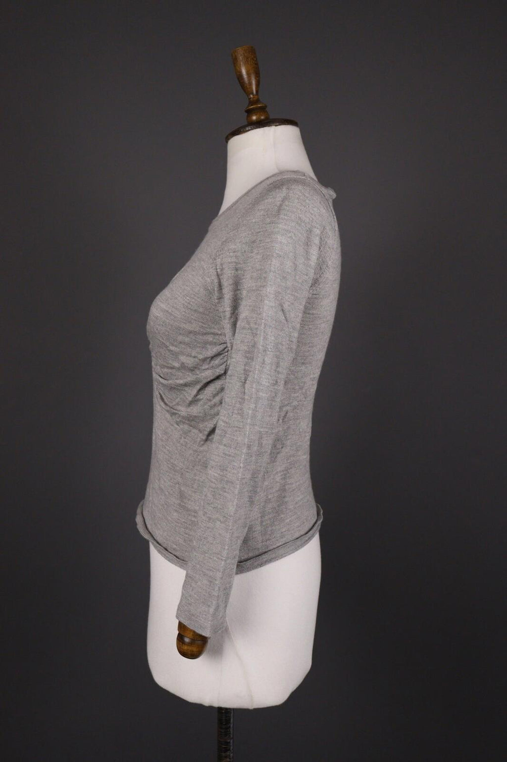 ESCADA Gray Wool Silk Cashmere Long Sleeve Top Shirt – Size 40