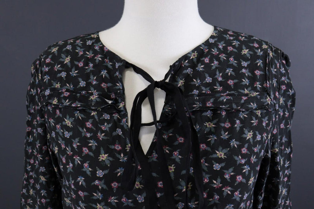 ZADIG & VOLTAIRE Remus Liberty Black Floral Long Sleeve Summer Dress – Size XS
