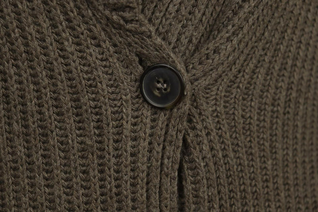 BLUMARINE Brown Knitted Collared Long Sleeve Button Front Cardigan Sweater M/L
