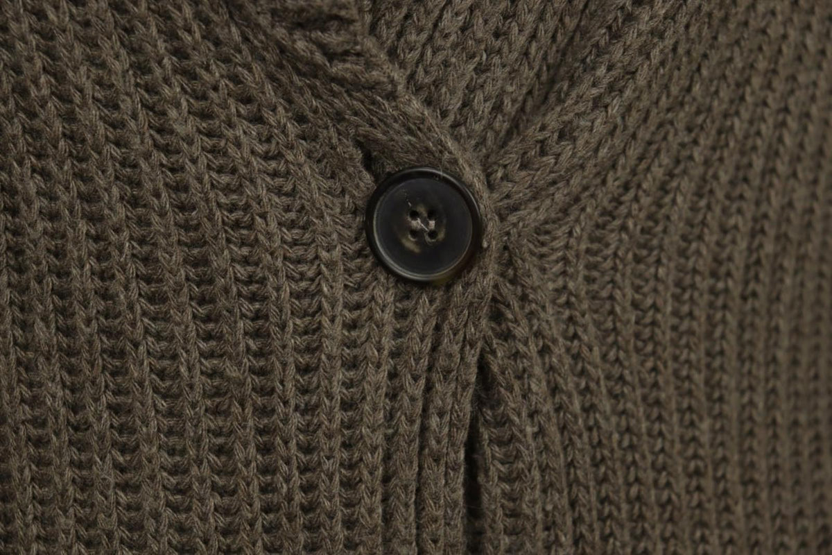 BLUMARINE Brown Knitted Collared Long Sleeve Button Front Cardigan Sweater M/L