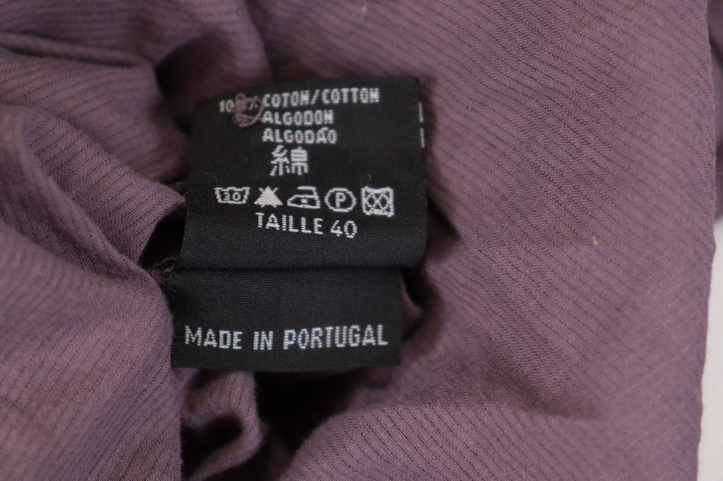 Cop. Copine Shirt Dress Purple Pleated Balloon Sleeve Button Front – Size 40