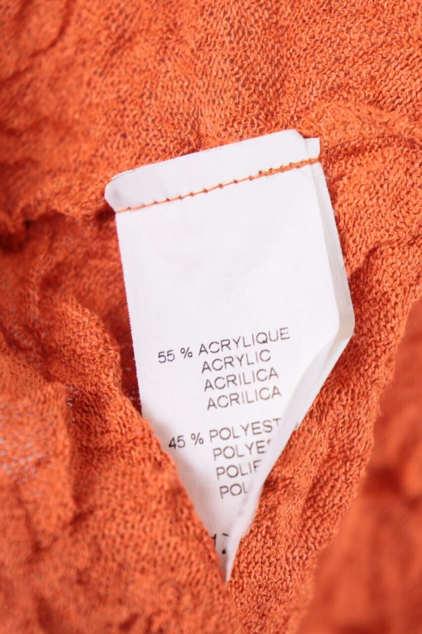 Aventures des Toiles Orange Button Down Long Sleeve Blouse Shirt – Size 38 / S