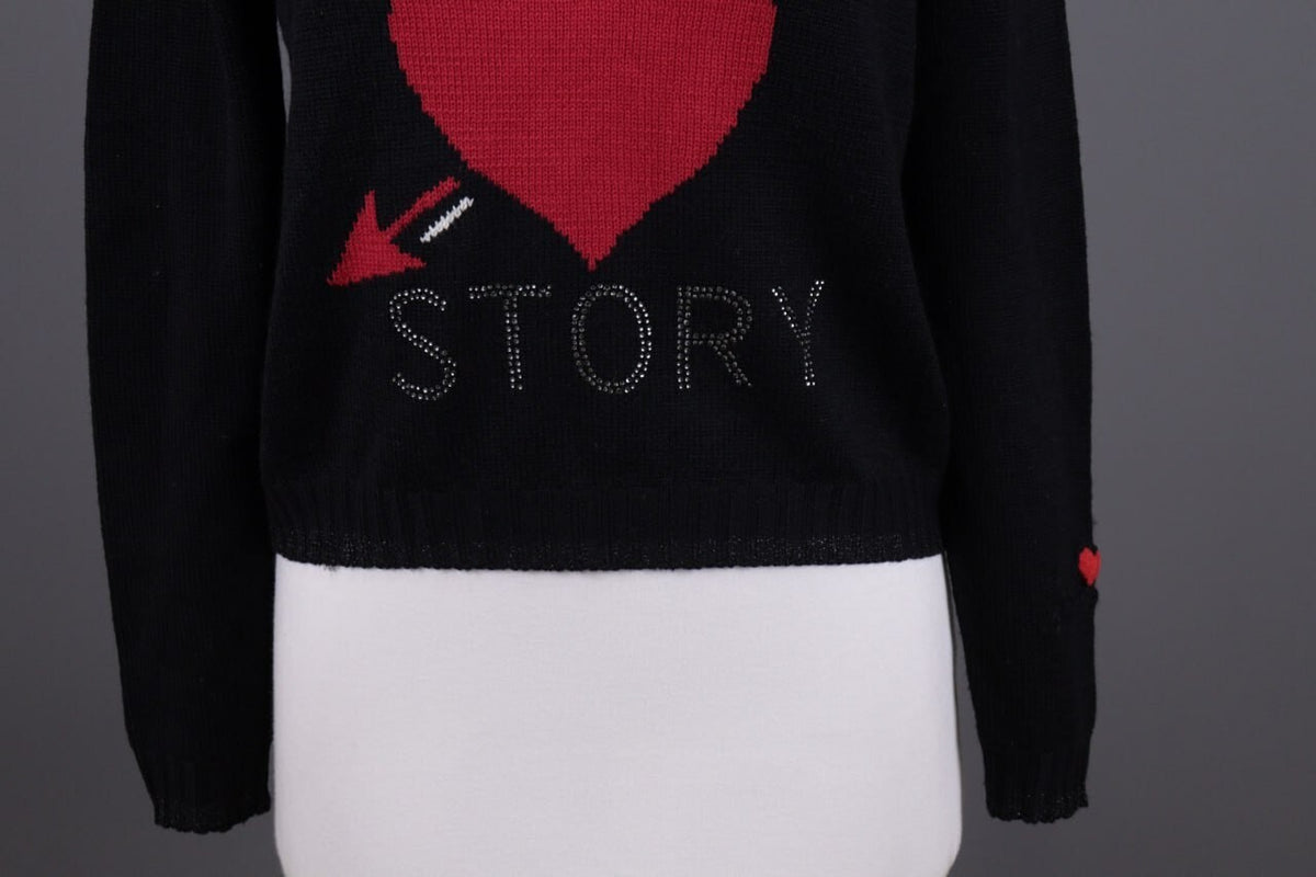 Princess Goes Hollywood Black Love Story Cashmere Knit Sweater – Size 36