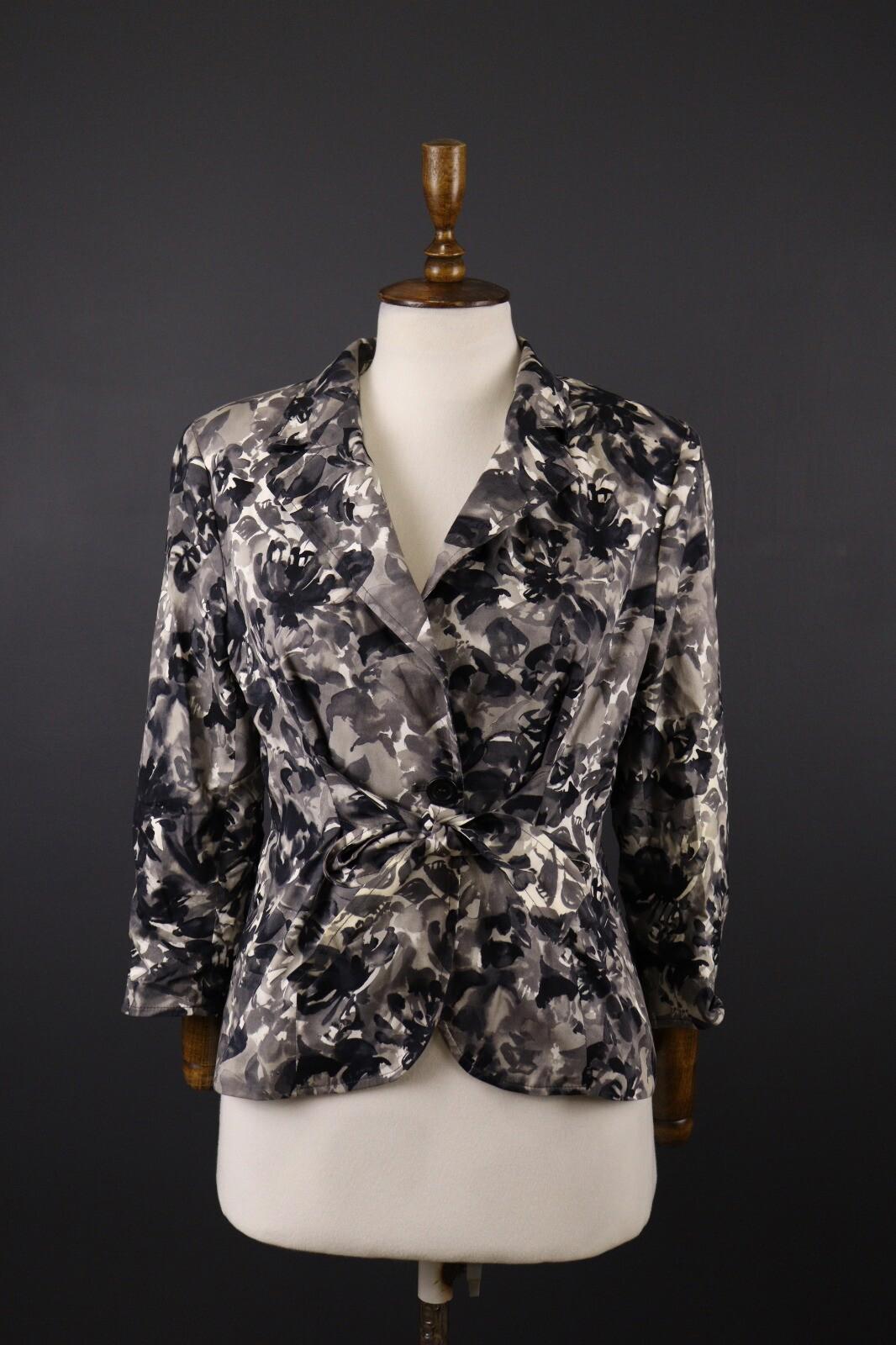 MAX MARA Multicolor Floral Belted Lightweight Blazer Jacket – Size USA 10