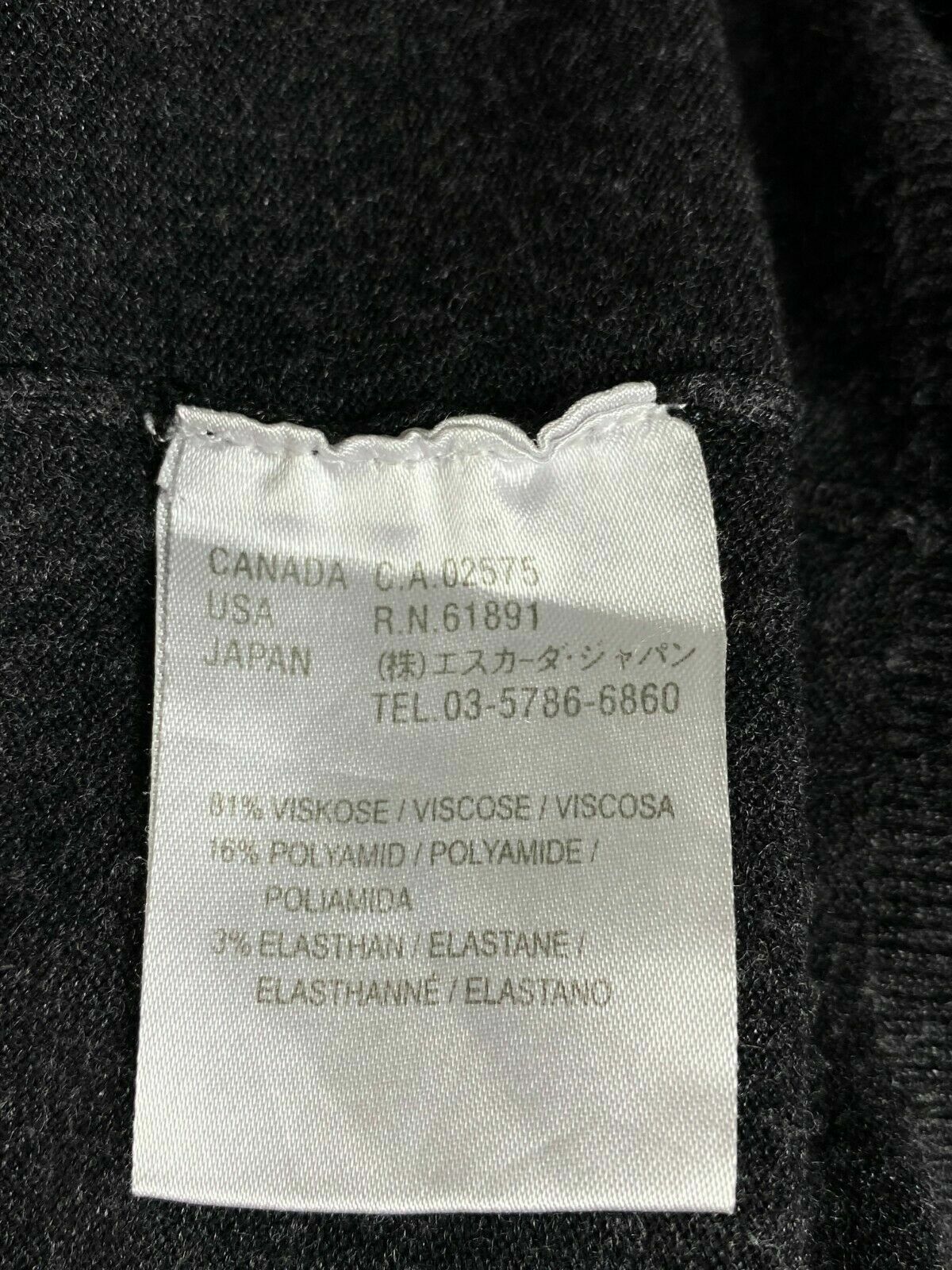 Escada Sport Gray Stretch V-Neck Pullover Jumper Sweater – Size S
