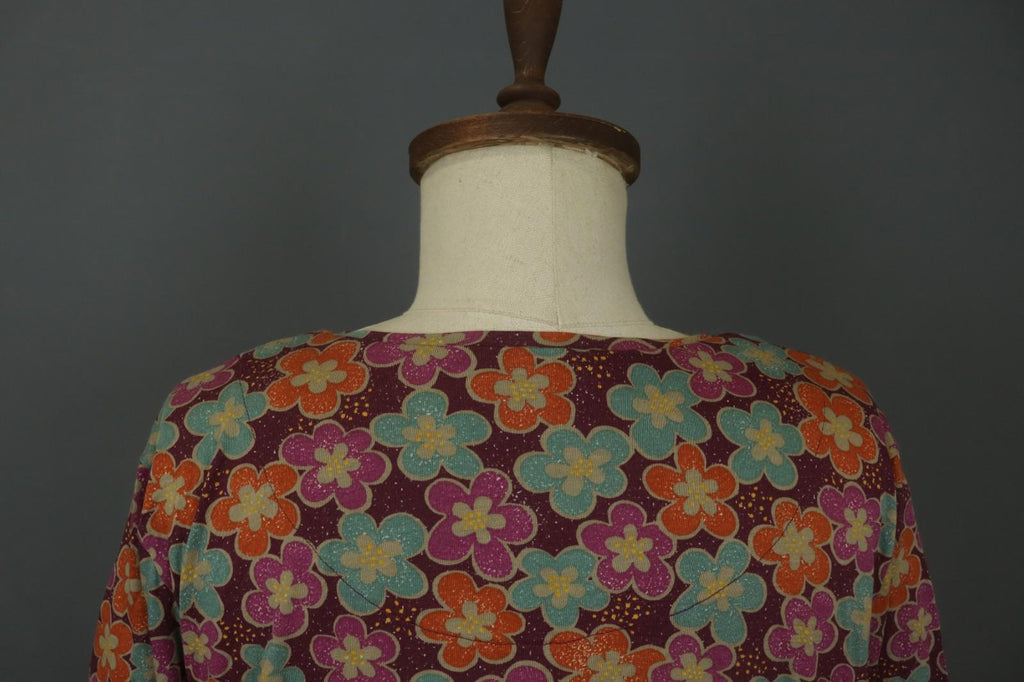 GUDRUN SJODEN Multi Modal Floral Crew Neck Long Sleeve Shift Dress – Size M