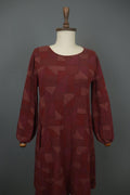 GUDRUN SJODEN Multicolor Geometric Lyocell Baloon Sleeve Shift Dress – Size M