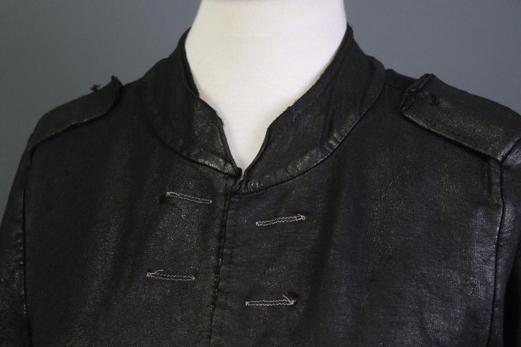 RUNDHOLZ Black Long Sleeve Pockets Ladies Military-Inspired Long Jacket