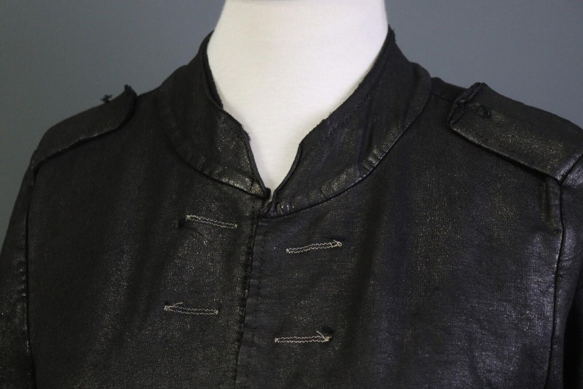 RUNDHOLZ Black Long Sleeve Pockets Ladies Military-Inspired Long Jacket