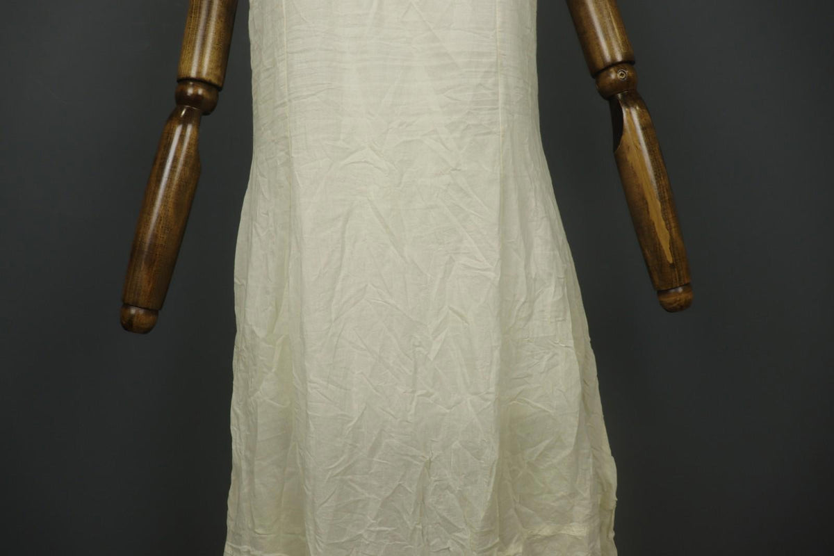 EWA I WALLA Yellow Cotton Spaghetti Strap Lace Hem Partywear Maxi Dress – Size S – Used