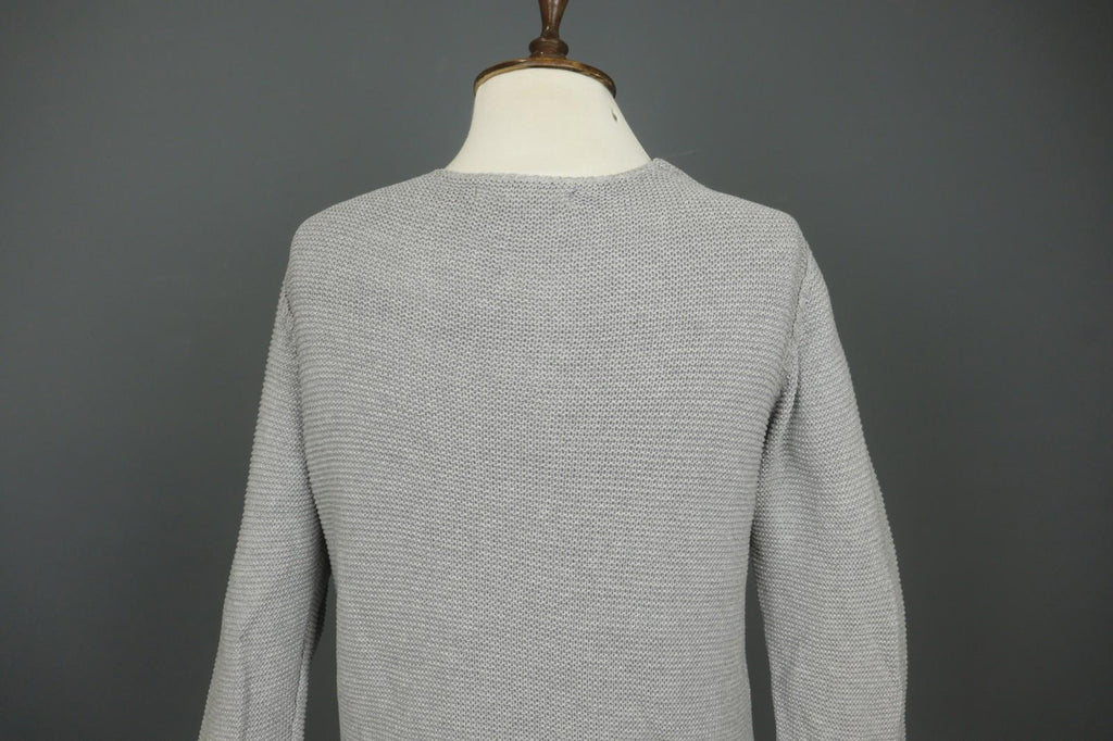 GUDRUN SJODEN Gray 100% Cotton Long Sleeve Round Neck Pullover Sweater – Size S