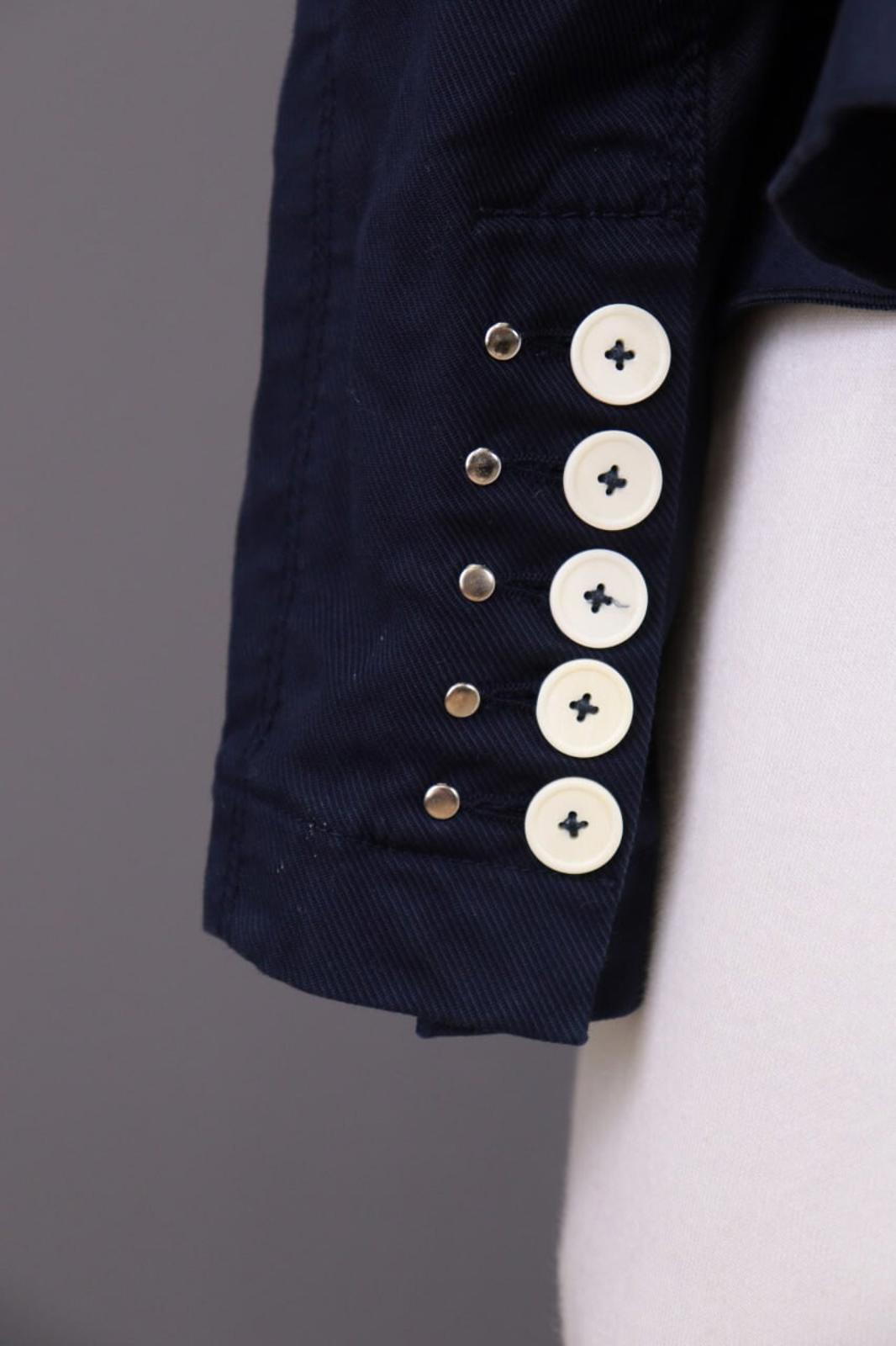 HIGH USE Jacket Navy Blue Denim Double Breasted Lightweight – Size US 6