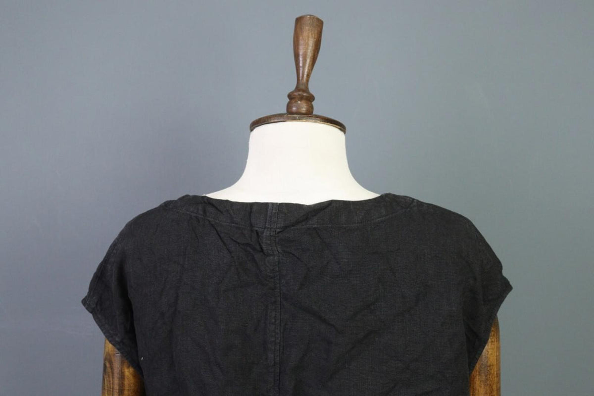 OSKA Regular Gray Lagenlook Linen Sleeveless Tunic Top Shirt – Size 4