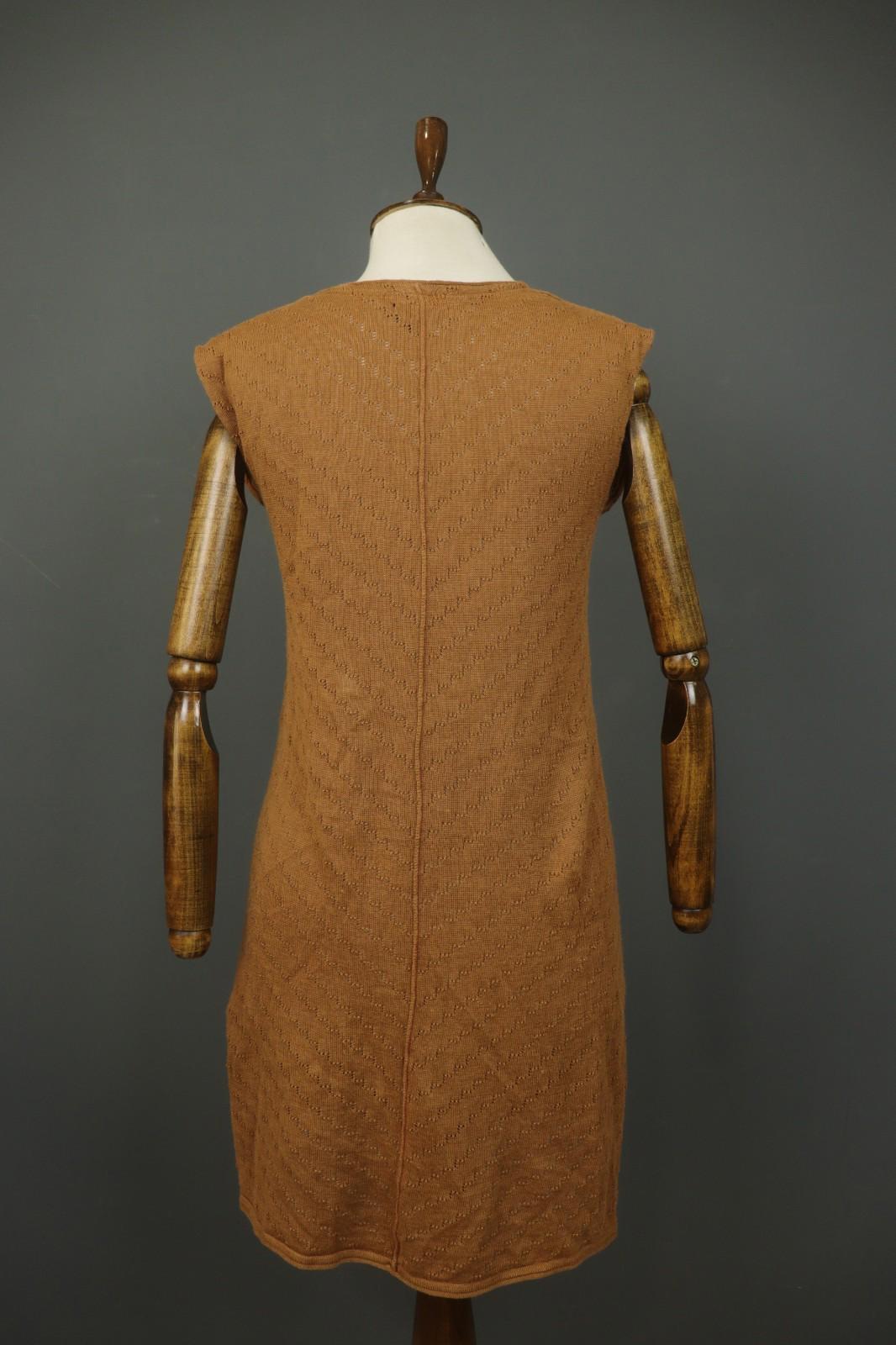 GUDRUN SJODEN Yellow Black Geometric Print Cotton Button-Up Shirt Dress – Size XL