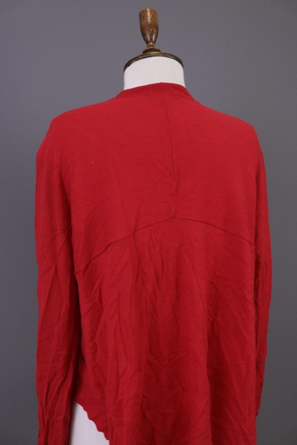 OSKA Red Knit Drape Long Sleeve Button Cardigan Sweater – Size 3