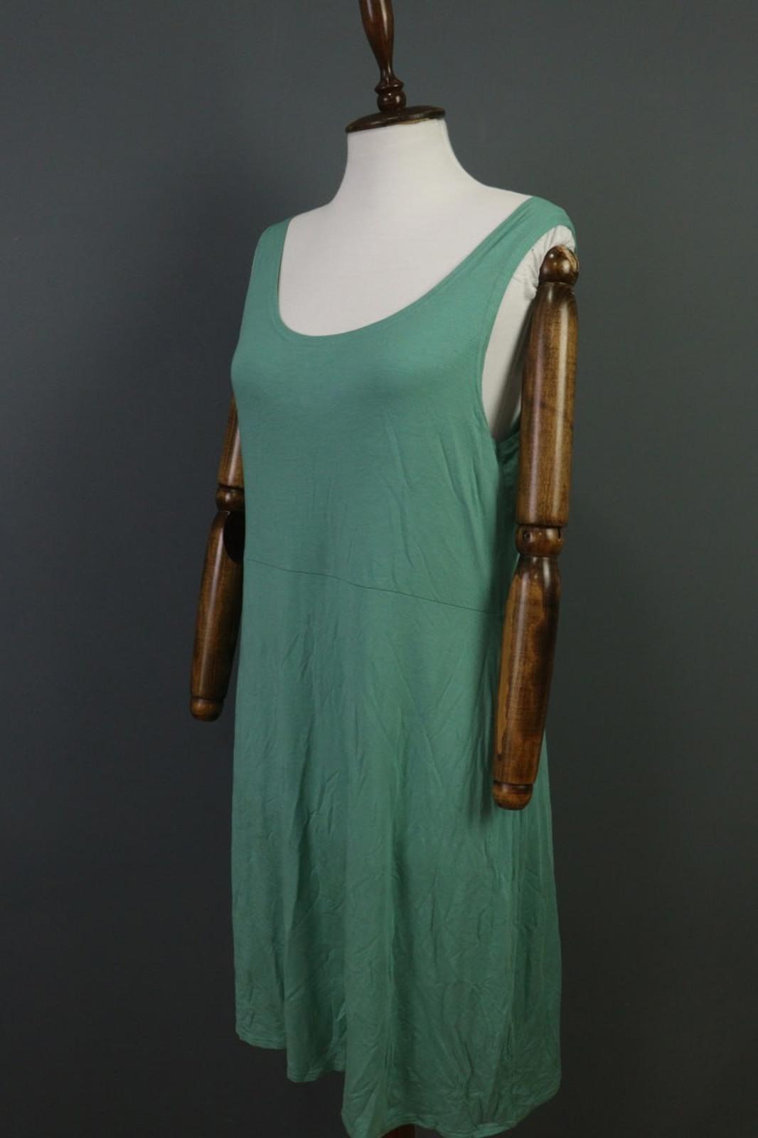 GUDRUN SJODEN Green Classic Scoop Neck Wide Strap Sleeveless Sheath Strap – Size L