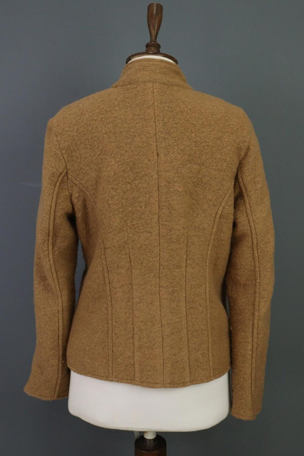 EMILY VAN DEN BERGH Brown Wool Knit Button Blazer Cardigan – Size 40