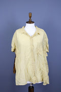 RUNDHOLZ Beige Classic Fit Collared Long Sleeve Button Front Shirt Top – Size L