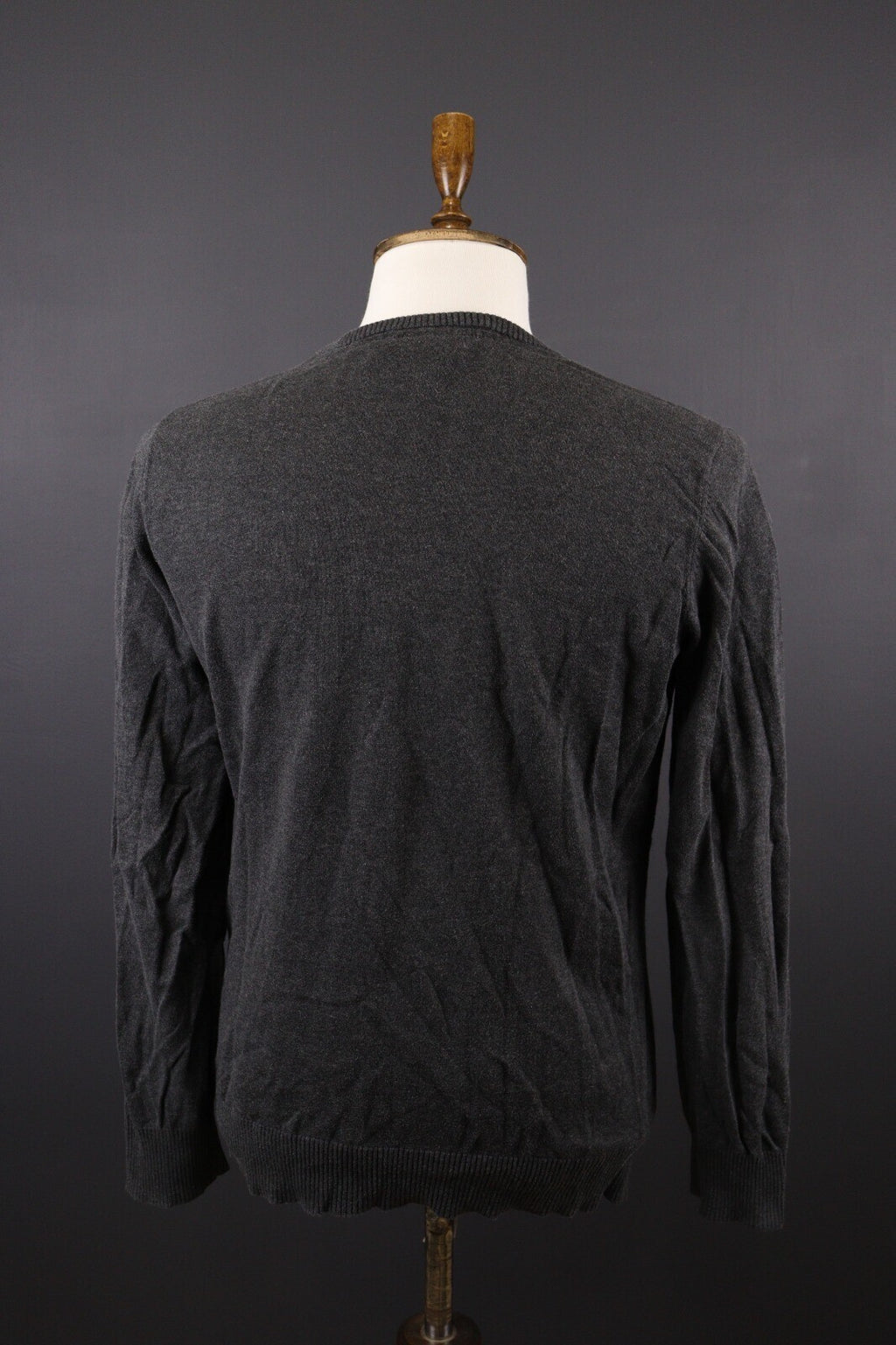 Naketano World Gray Cotton Knit Long Sleeve Sweater – Size L