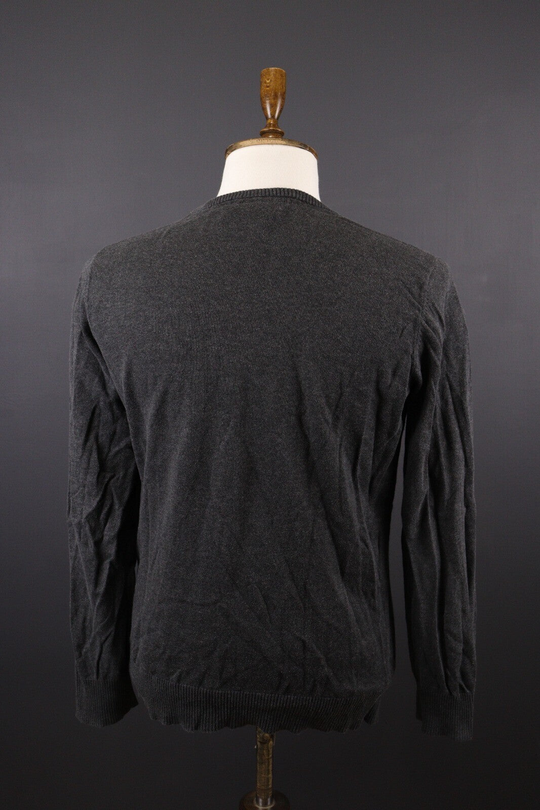 Naketano World Gray Cotton Knit Long Sleeve Sweater – Size L