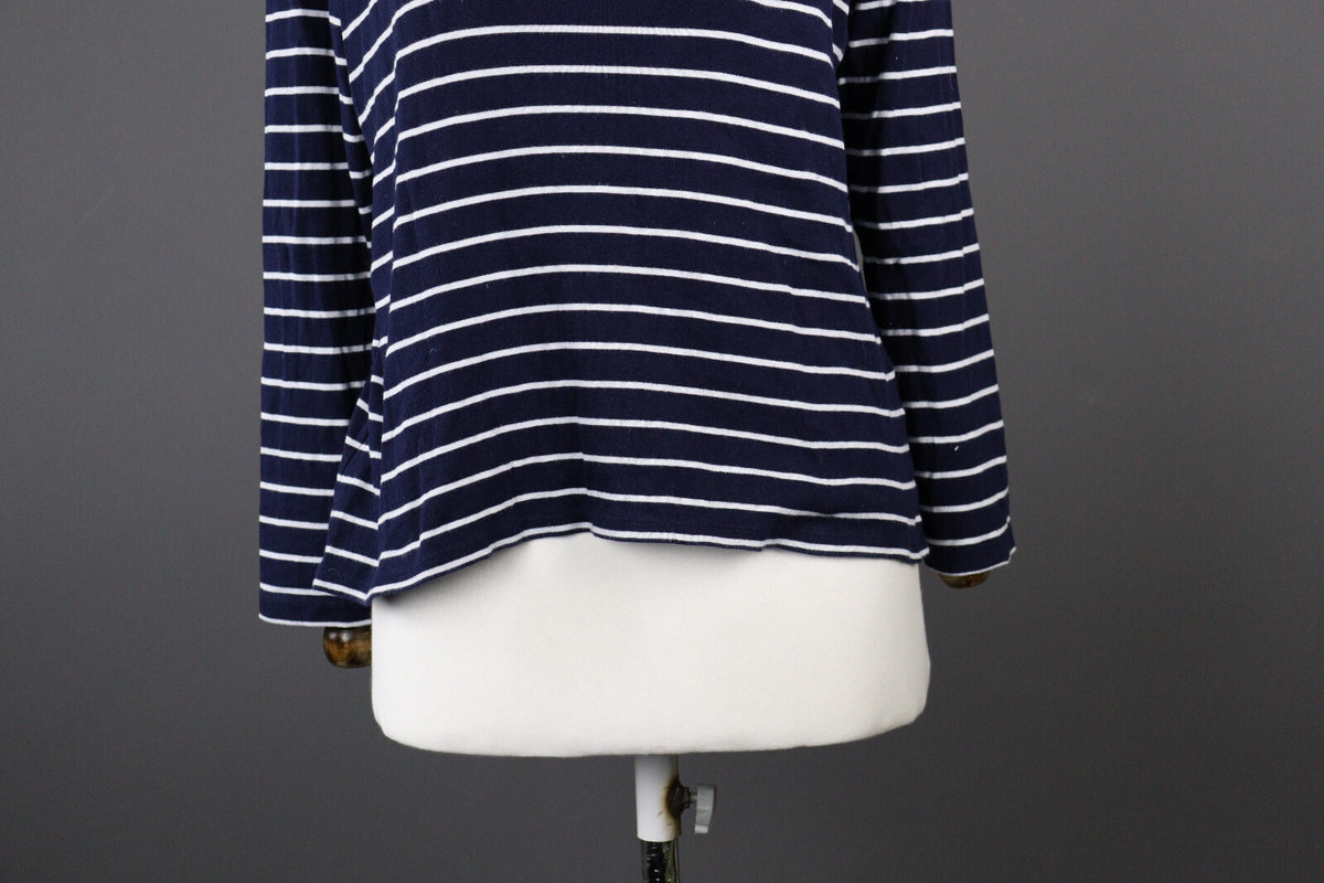 Lauren Ralph Lauren Blue Stripe Long Sleeve Pullover Sweater – Size L
