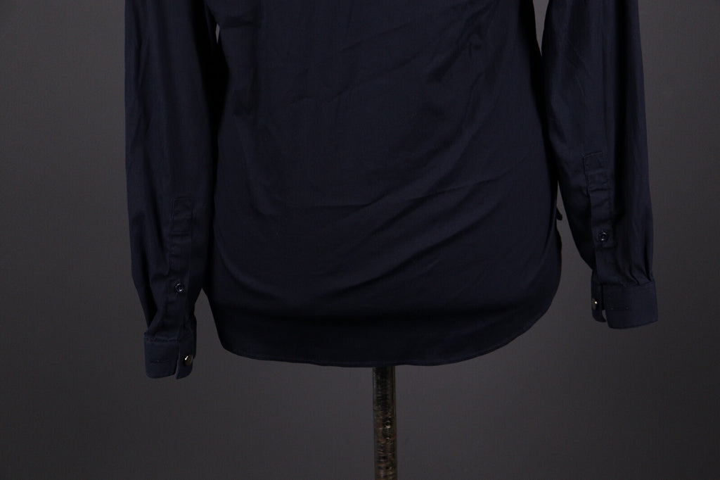 The Kooples Fitted Navy Black Long Sleeve Blouse Shirt – Size M