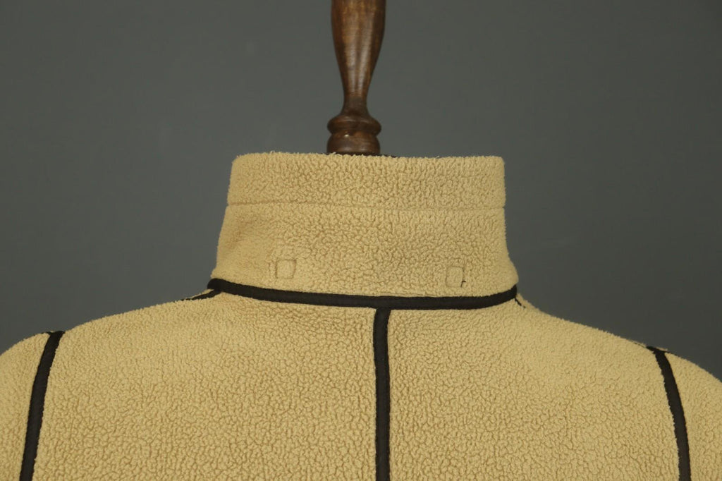 FRAUENSCHUH Tan Long Sleeve Mock Neck Athletic Full Zip Fleece Jacket – Size S