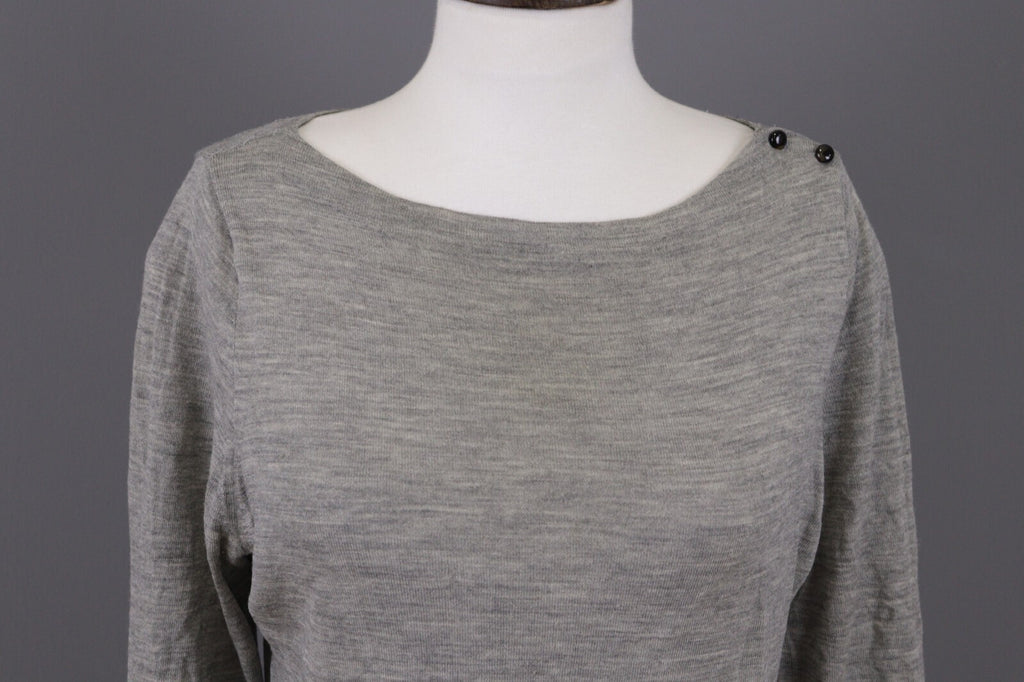 J. Crew Gray Merino Wool Sweater Long Sleeve Top – Size L