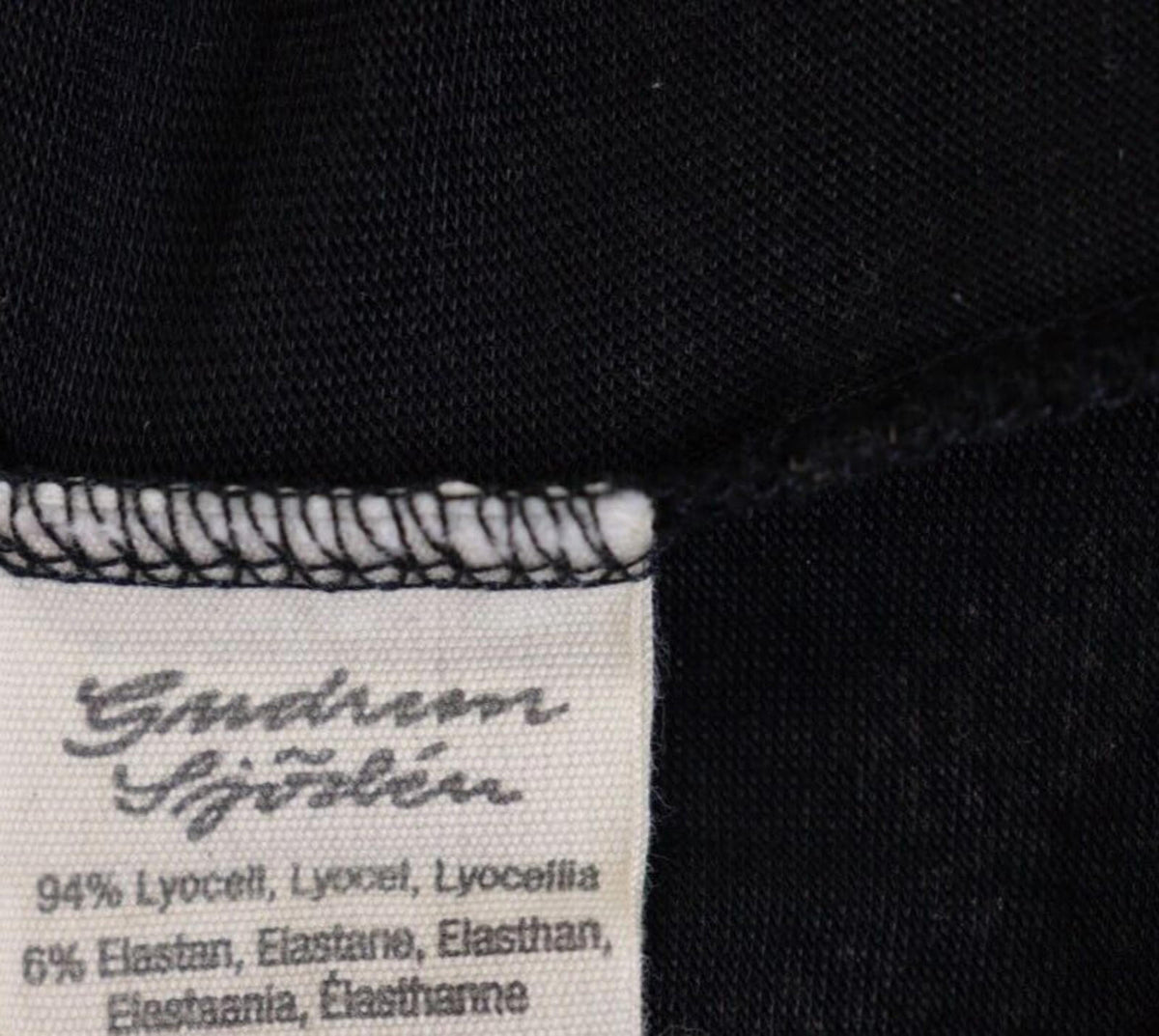GUDRUN SJODEN Dress Black Designer Summer Sleeveless Long A-Line – Size XL