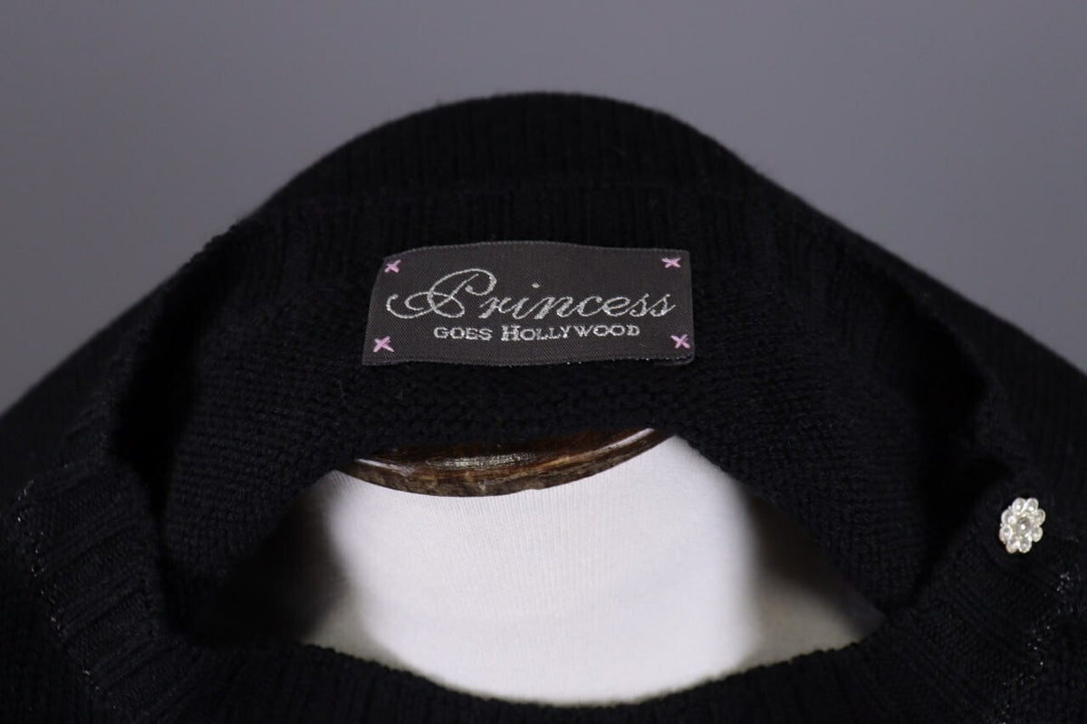 Princess Goes Hollywood Black Love Story Cashmere Knit Sweater – Size 36