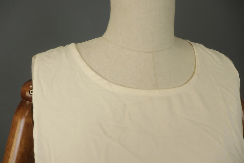 Barbara Lang Cotton Crew Neck Sleeveless Knee Length Pullover Tank Dress Sz L/XL