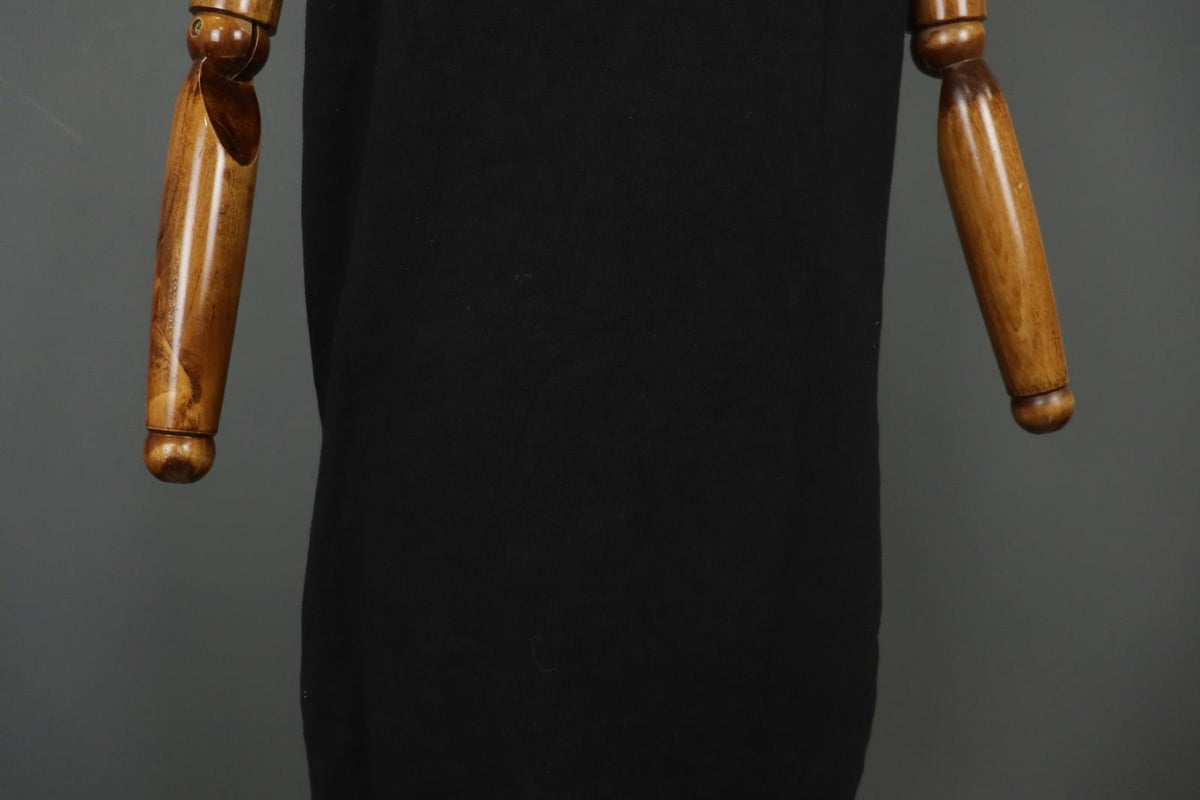 GUDRUN SJODEN Black 100% Cotton Cap Sleeve Crew Neck Pullover Shift Dress – Size M