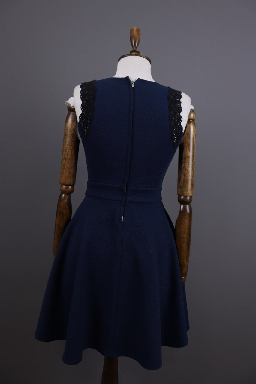 Claudie Pierlot Blue Summer Party Cocktail Evening Skeater Dress – Size 36