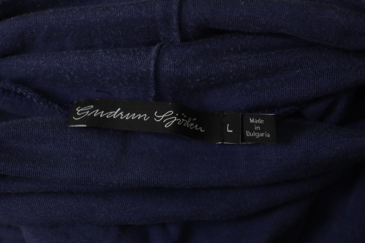 GUDRUN SJODEN Navy Knitted Long Sleeve Turtle Neck Pullover Sweater – Size L