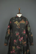 HANNES ROETHER Multi Floral Cotton Long Sleeve Button Front Shirt Dress – Size S