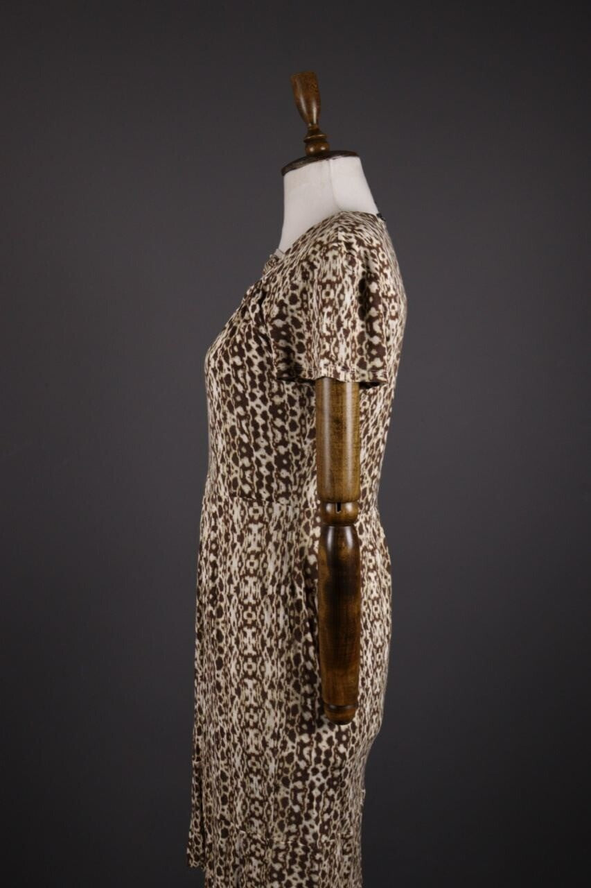 Weekend Max Mara Multicolor Leopard Print A-Line Sheath Midi Dress – Size L