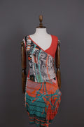 Save The Queen Multicolor Aztec Bodycon Midi Dress – Size M