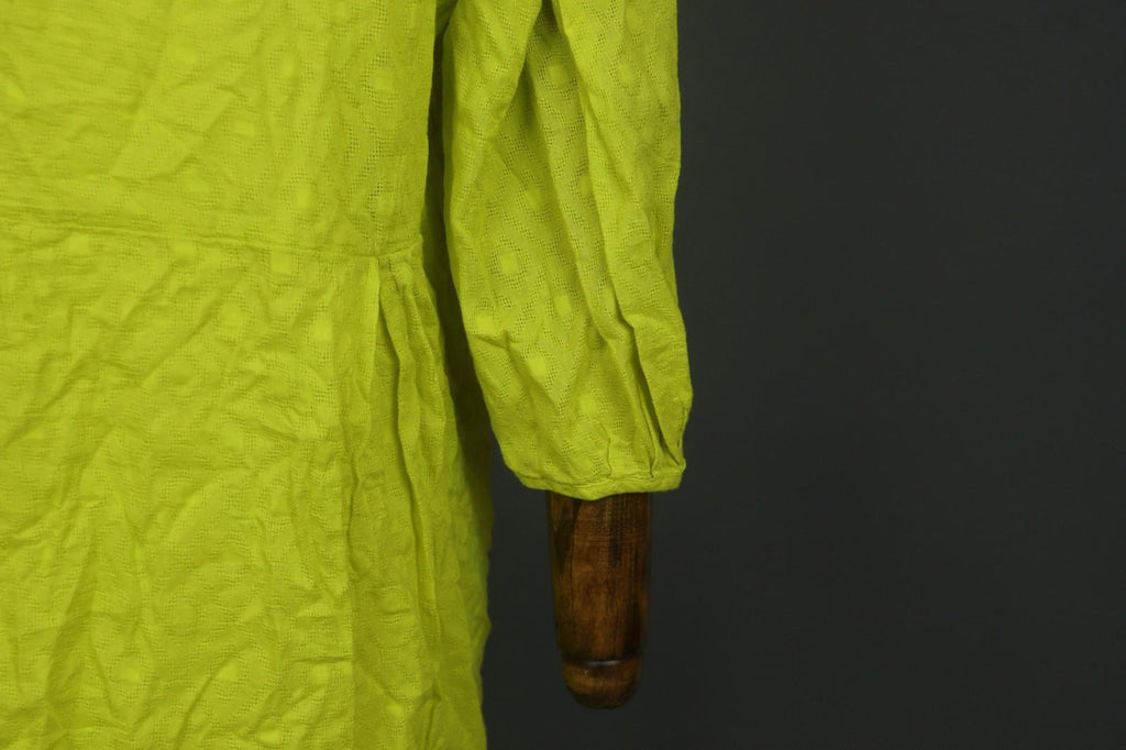 GUDRUN SJODEN Lemon Regular Fit Long Sleeve Button Front Shirt Dress – Size M