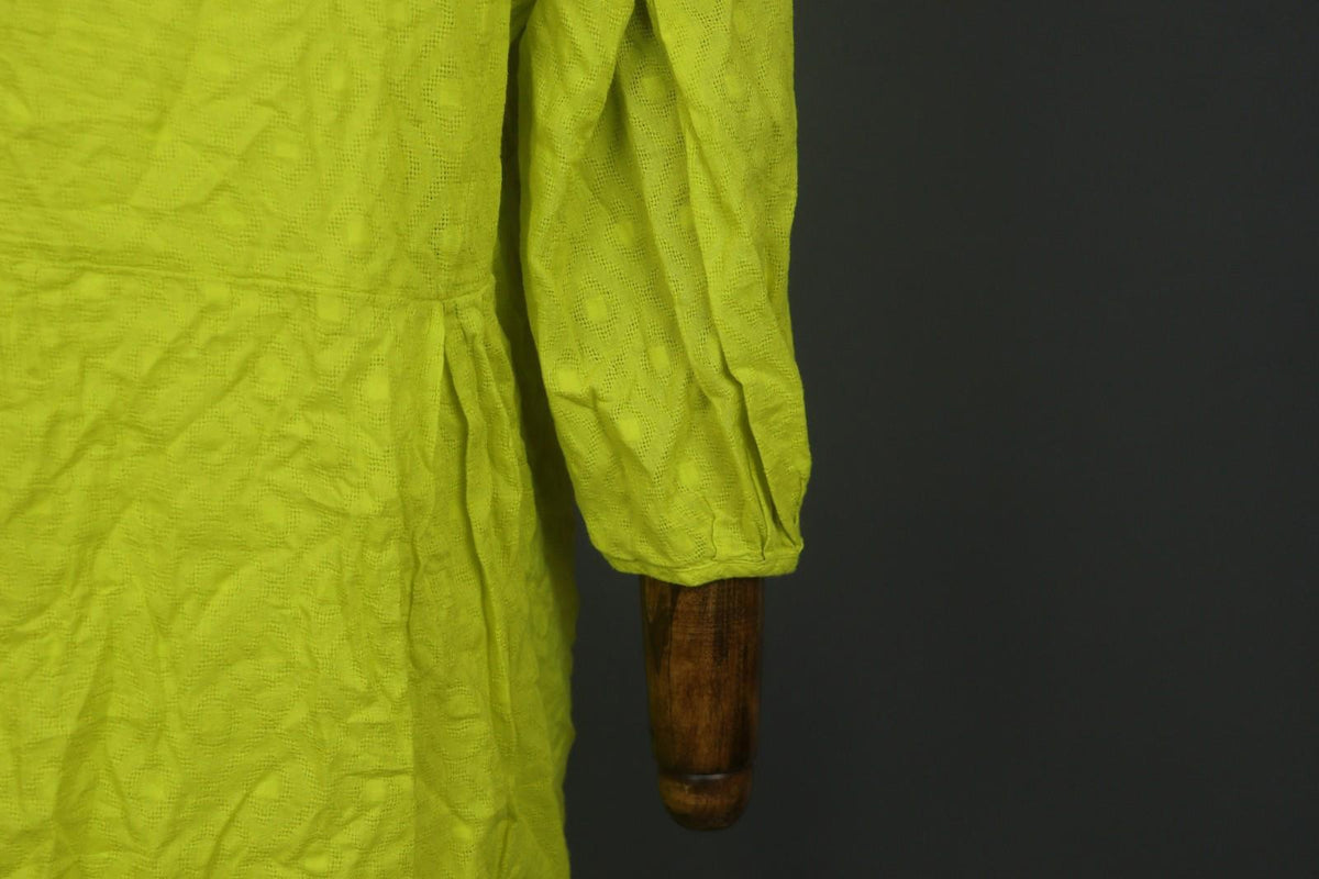 GUDRUN SJODEN Lemon Regular Fit Long Sleeve Button Front Shirt Dress – Size M
