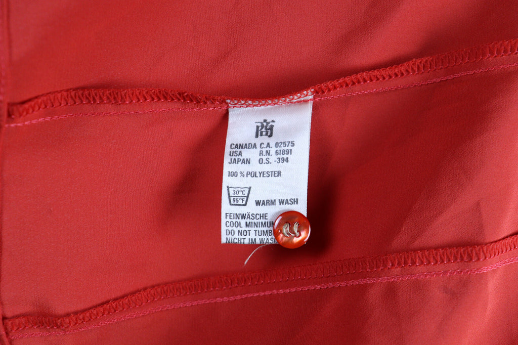 Escada Vintage Red Designer Party Cocktail Blouse Shirt – Size L