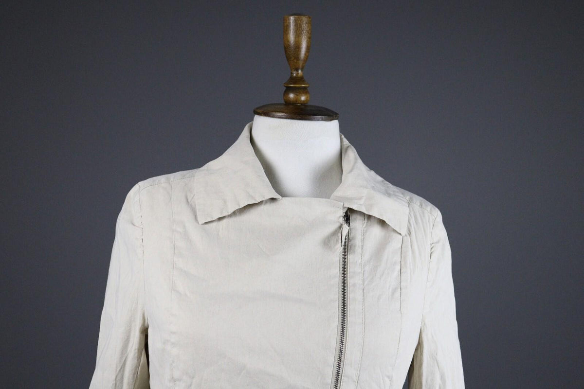 ANNETTE GORTZ Women's Linen Designer Full Zip Blazer Jacket – Size 38