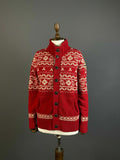 Napapijri Geographic Red Wool Knit Button Up Cardigan Sweater – Women's M – Used
