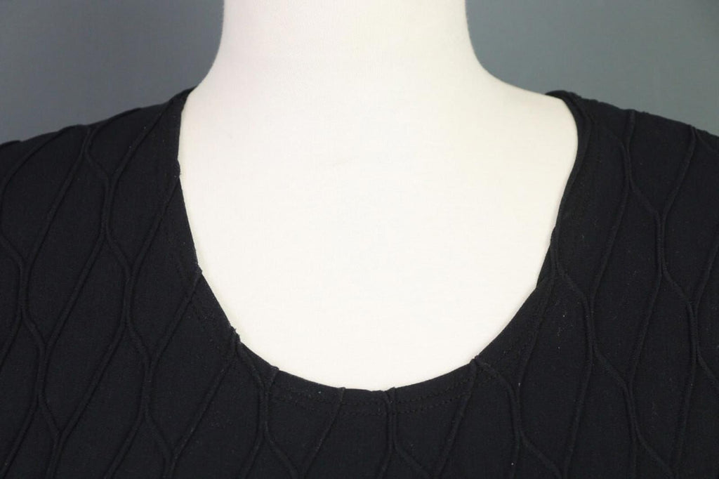 ANNE FONTAINE PARIS Blouse Shirt Black Embroidered Short Sleeve – Size 3