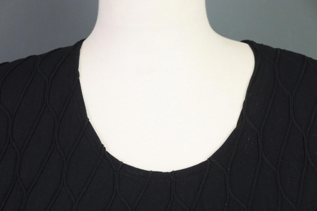 ANNE FONTAINE PARIS Blouse Shirt Black Embroidered Short Sleeve – Size 3