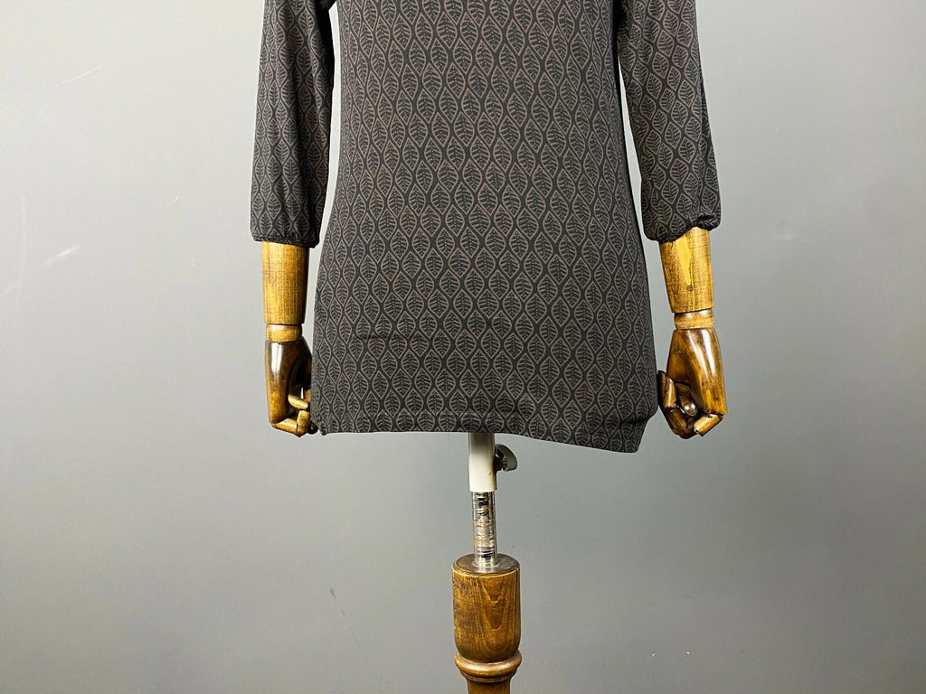 GUDRUN SJODEN Brown Printed Lyocell Long Sleeve Top – Women's S