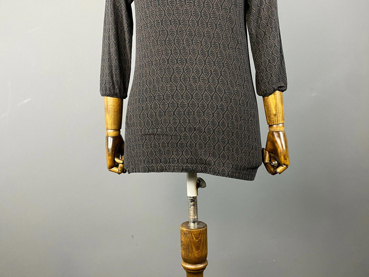 GUDRUN SJODEN Brown Printed Lyocell Long Sleeve Top – Women's S